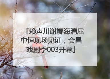 赖声川谢娜海清屈中恒现场见证，会昌戏剧季003开幕