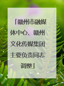 赣州市融媒体中心、赣州文化传媒集团主要负责同志调整