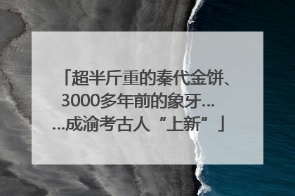 超半斤重的秦代金饼、3000多年前的象牙……成渝考古人“上新”