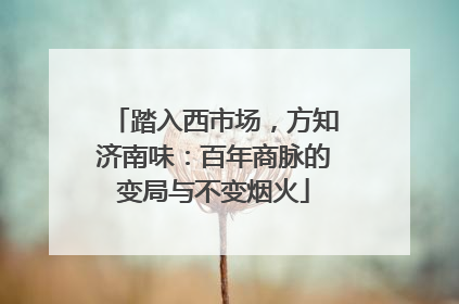 踏入西市场，方知济南味：百年商脉的变局与不变烟火