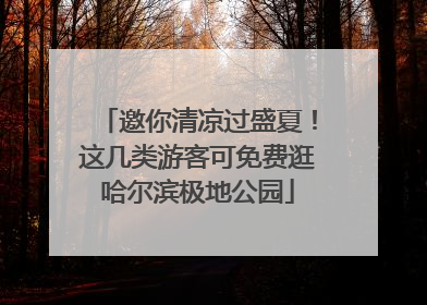 邀你清凉过盛夏！这几类游客可免费逛哈尔滨极地公园