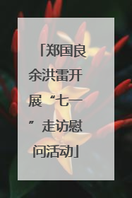 郑国良余洪雷开展“七一”走访慰问活动