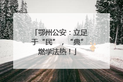 鄂州公安：立足于“民”，“典”燃学法热！