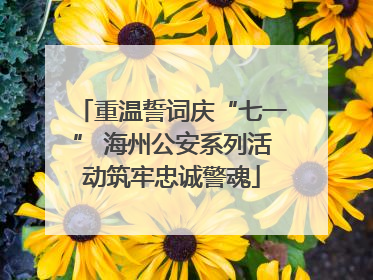 重温誓词庆“七一” 海州公安系列活动筑牢忠诚警魂