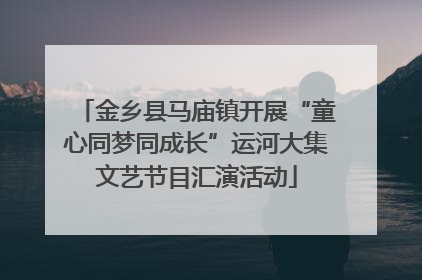 金乡县马庙镇开展“童心同梦同成长”运河大集文艺节目汇演活动