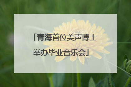 青海首位美声博士举办毕业音乐会