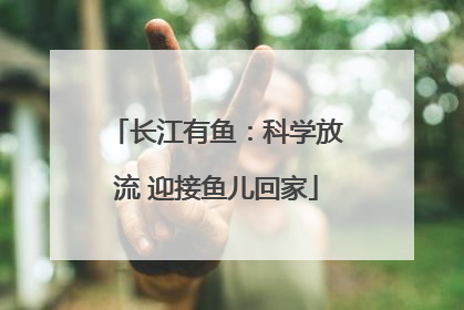 长江有鱼：科学放流 迎接鱼儿回家