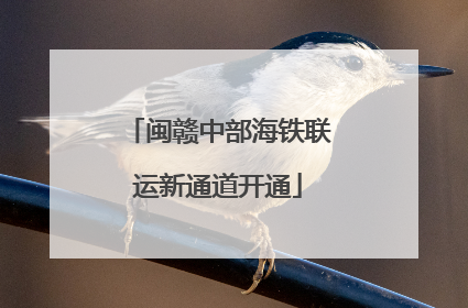 闽赣中部海铁联运新通道开通