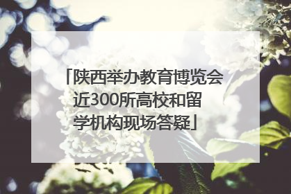 陕西举办教育博览会 近300所高校和留学机构现场答疑