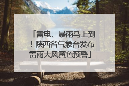 雷电、暴雨马上到！陕西省气象台发布雷雨大风黄色预警