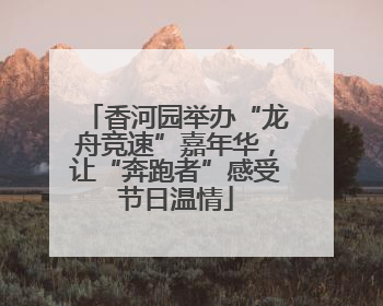 香河园举办“龙舟竞速”嘉年华，让“奔跑者”感受节日温情
