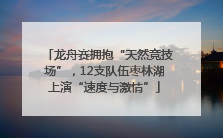 龙舟赛拥抱“天然竞技场”，12支队伍枣林湖上演“速度与激情”