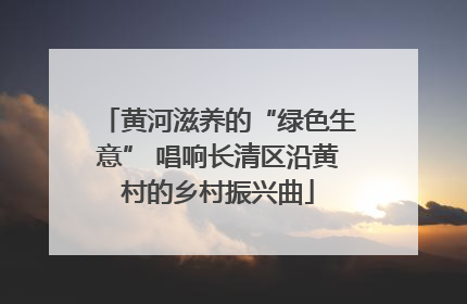 黄河滋养的“绿色生意” 唱响长清区沿黄村的乡村振兴曲