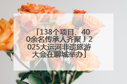 138个项目、400余名传承人齐聚！2025大运河非遗旅游大会在聊城举办