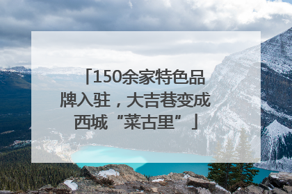 150余家特色品牌入驻，大吉巷变成西城“菜古里”