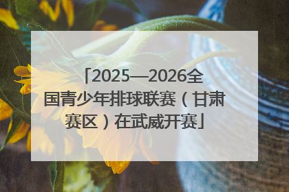 2025—2026全国青少年排球联赛（甘肃赛区）在武威开赛