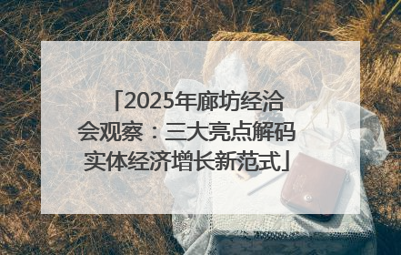 2025年廊坊经洽会观察：三大亮点解码实体经济增长新范式