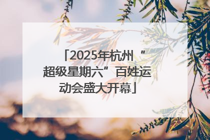 2025年杭州“超级星期六”百姓运动会盛大开幕
