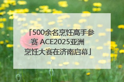 500余名烹饪高手参赛 ACE2025亚洲烹饪大赛在济南启幕