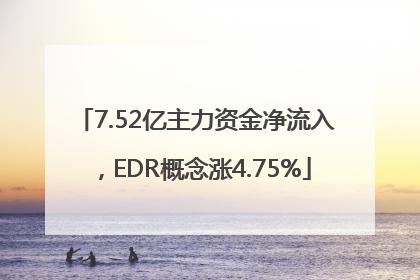 7.52亿主力资金净流入，EDR概念涨4.75%