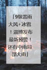 9级雷雨大风+冰雹！淄博发布最新预警！还有中雨局部大雨