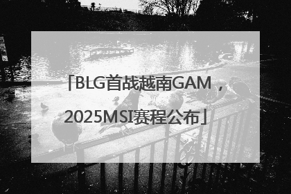 BLG首战越南GAM，2025MSI赛程公布