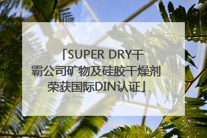 SUPER DRY干霸公司矿物及硅胶干燥剂荣获国际DIN认证